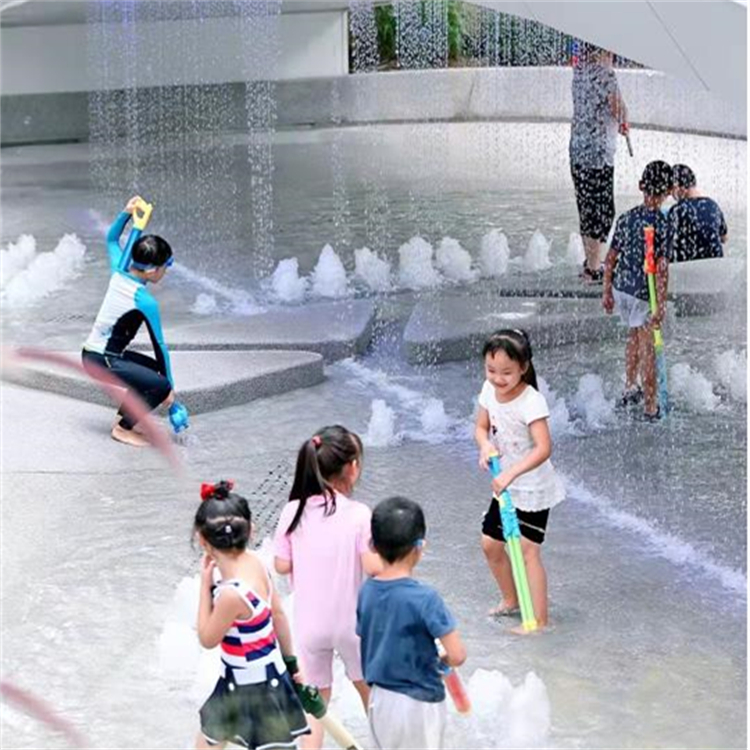 广场小型水景工程 互动感应波光泉跳泉 脚踏喷泉 设计定制施工