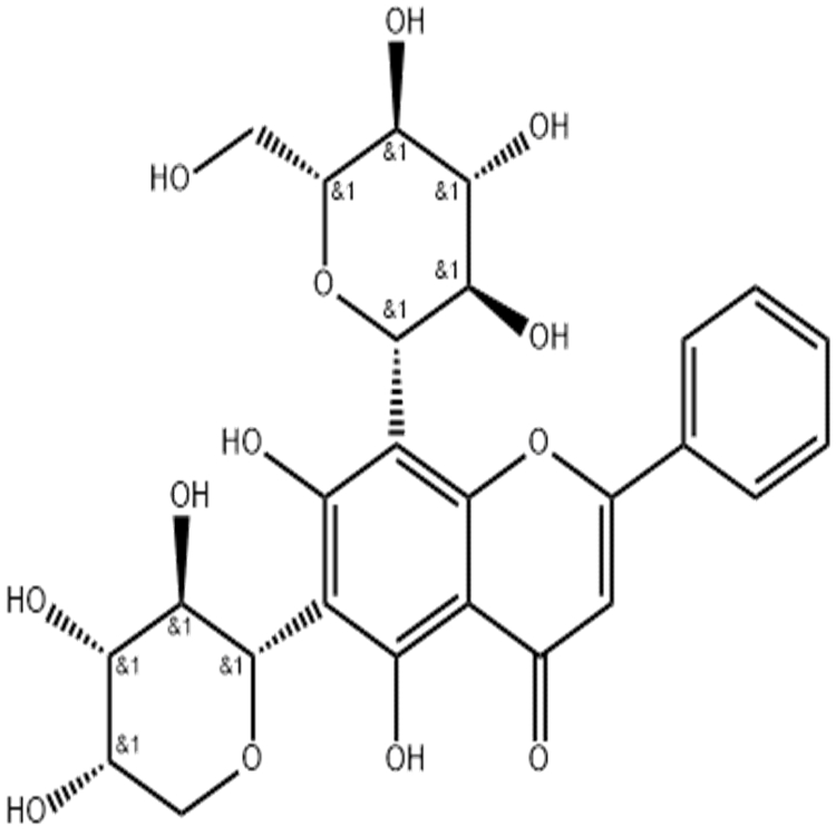 白杨素 6-C-阿拉伯糖 8-C-葡萄糖苷 185145-33-9 实验室自制标准品