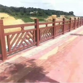 厂家供应河道GRC仿木栏杆 栈桥用栏杆  可批发定制
