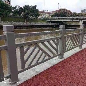 市政水泥仿木防护栏 公园仿石围栏 GRC栏杆定制 提供设计安装