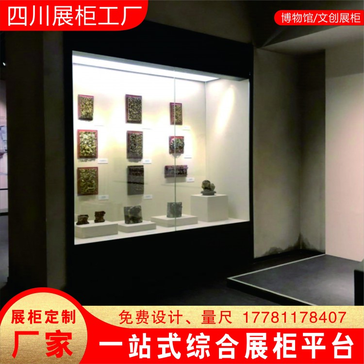 博物馆玻璃展柜定制 防水防潮 文物字画展示陈列柜 按需设计