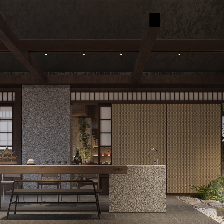 禅意简约日式茶室及酒馆 高端店面装修 整体风格背景设计