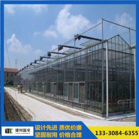 玻璃温室大棚 智能温室阳光板连体大棚温室骨架连体温室阳光房