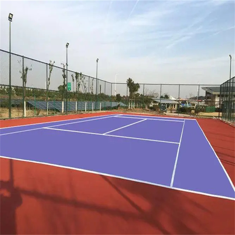 丙烯酸球场 名望体育室外塑胶网球羽毛球场防滑耐磨地面