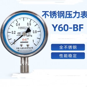 厂家批发红旗不锈钢压力表Y-60BF耐高温气压表2.5级径向油压表