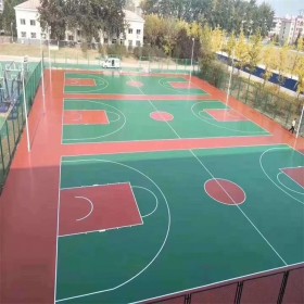篮球场硅胶体育设施  塑胶篮球球场    旺鑫龙