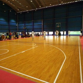 篮球场木地板价格 减震运动木地板