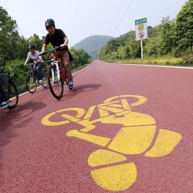 恩施市 c25透水混凝土 透水地坪 彩色透水绿道 施工