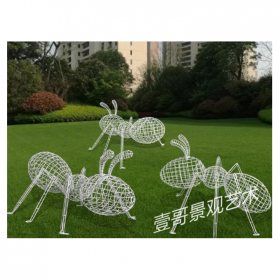 四川不锈钢草坪镂空蚂蚁动物雕塑广场园林景观装饰摆件定制