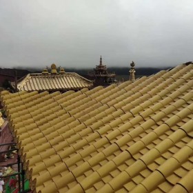 亿仟居仿古筒瓦 金色古建筑屋顶盖瓦 大量供应 支持定制