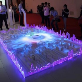 中达创美房地产城市规划三维投影电子数字沙盘四川沙盘模型定制厂家
