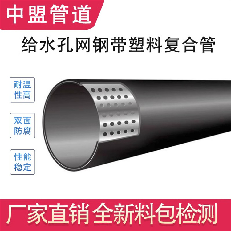 钢丝网骨架PE钢带聚乙烯塑胶复合管 给水管 HDPE高密度排水管