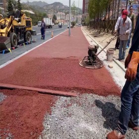 成都透水地坪石子厂家 室外停车场透水地坪 现货供应