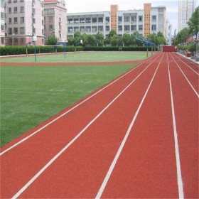 学校塑胶跑道 透气型 弹性地坪工程施工 包工包料