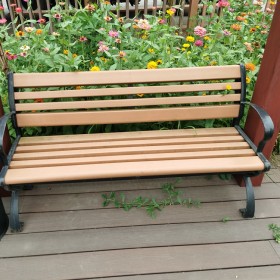 小区公园户外座椅 塑木条公园椅 广场室外休息区椅子定制