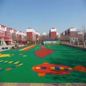 胜飞康体幼儿园塑胶地坪厂家 提供优质幼儿园地面材料 适用于幼儿园室外塑胶地面 幼儿园室内塑胶地面
