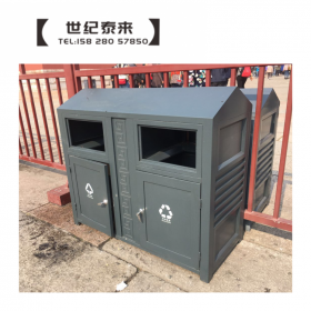 户外垃圾桶不锈钢果皮箱分类垃圾筒室外果壳箱大号钢木环卫垃圾箱