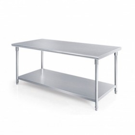 不锈钢工作台生产定制 厨房置物货架操作台 不锈钢工作桌 不锈钢工作台安装