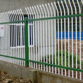 世旺绿白锌钢围墙护栏直销厂家镀锌钢管铁艺围栏别墅栅栏柱子折弯拍尖