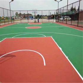 硅pu球场 塑胶球场施工 学校羽毛球场铺设 包施工易维护