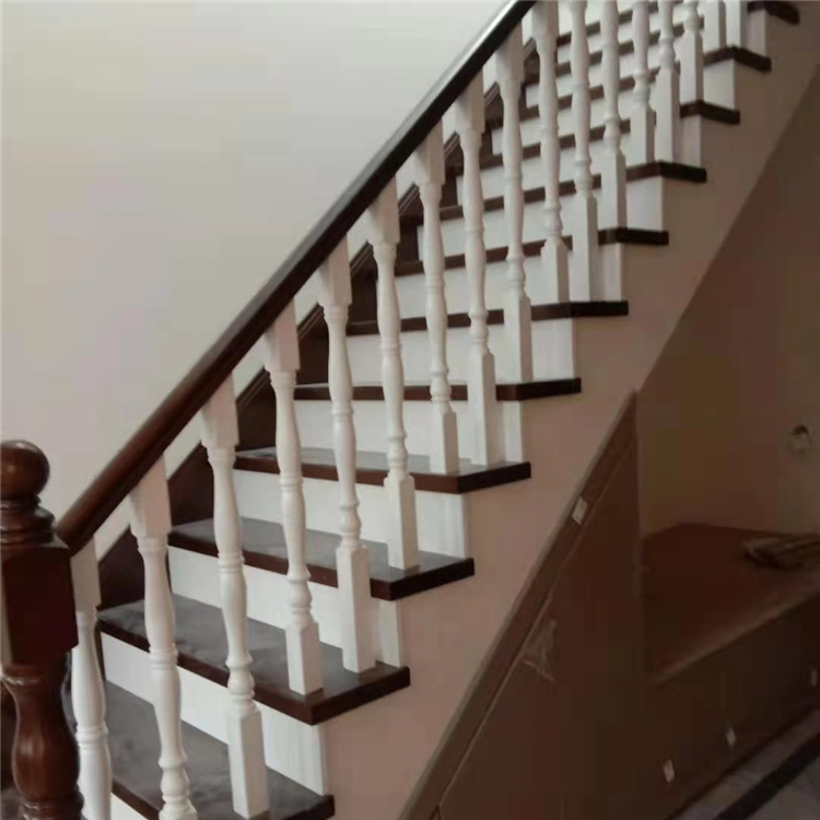 室内直梯定制 有水泥基础梯 欧式扶手 专业厂家定制