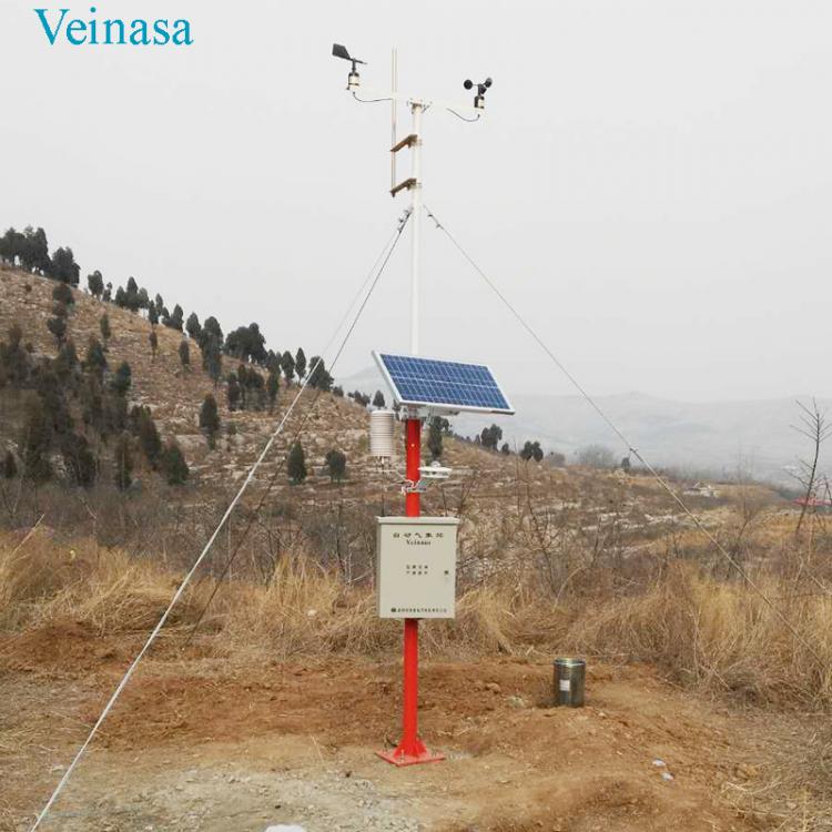 7要素无线气象站太阳能供电无人值守AWS207 Veinasa品牌