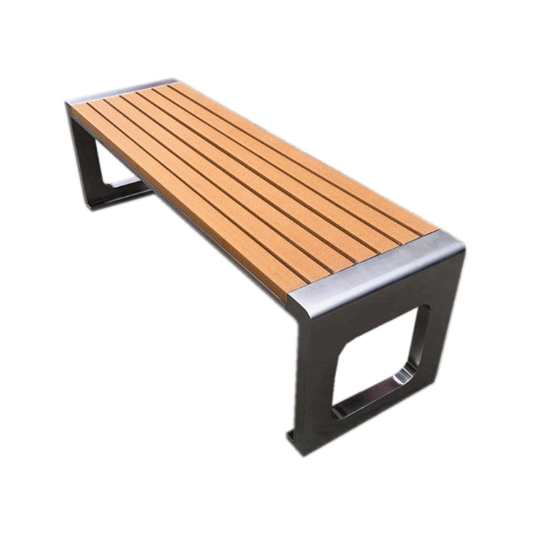 成都户外公园塑木园林景观椅定制 露台庭院防腐木地板桌椅
