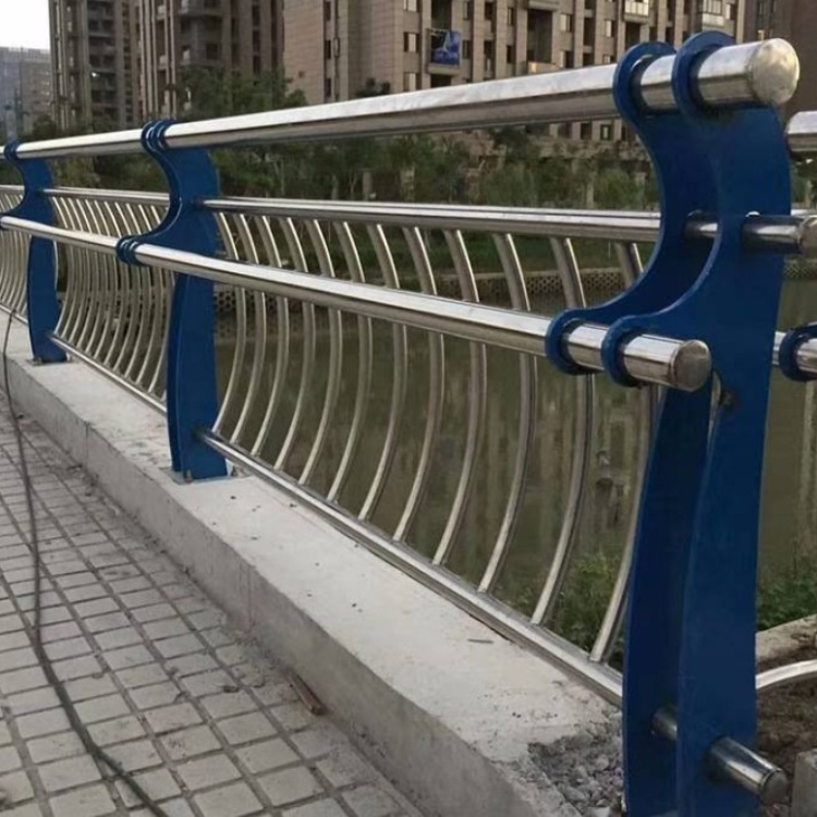 桥梁护栏河道景观防撞护栏 高架桥防撞护栏板 304不锈钢材料护栏