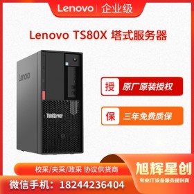 成都联想(Lenovo)TS80X静音塔式服务器 台式机办公电脑 用友金蝶财务软件 ERP 至强E2224G四核3.5GHz 8GB/1T SATA/DVD