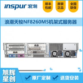 浪潮(INSPUR)NF8260M5机架式服务器(2*金牌5218 16核 2.3GHz/64G/600G*3 SAS/4千兆*1/RAID卡/2*800W/3年服务)