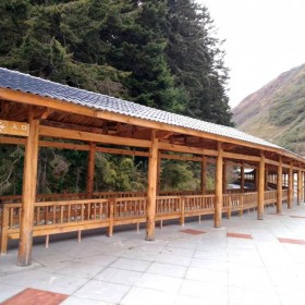 园林防腐木长廊 四川瑞森防腐木仿古建筑木材厂家批发 价格实惠