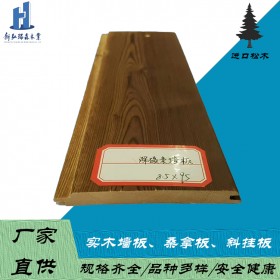 碳化拉丝桑拿板 白色松木桑拿板 销售彩色实木扣板 现货松木墙板