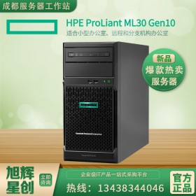 成都惠普塔式服务器总代理商_成都市HPE入门塔式服务器_ML30 Gen10奔腾双核CPU旭辉星创报价