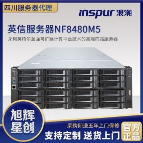 四川省浪潮总代理（INSPUR）NF8480M5 服务器 4U四路机架式4颗5218R 2.1G 80核心丨128G内存丨1.2T 10K*5丨8204 2G丨四电