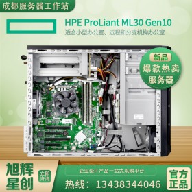 成都市泸州市惠普总代_HPE ML30 Gen10入门级单路英特尔至强处理器服务器报价