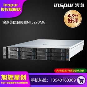 浪潮（INSPUR）NF5270M6英信服务器4310(12核 2.1G)*2/128G/600GB SAS*3/PM8204 RAID卡/550W* 2/双口16Gb HBA/三年质保