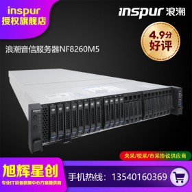 浪潮(INSPUR)NF8260M5机架式服务器(2*金牌5218 16核 2.3GHz/64G/600G*3 SAS/4千兆*1/RAID卡/2*800W/3年服务)