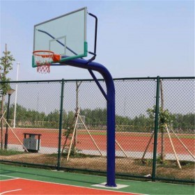 四川圆管篮球架 供应地埋式圆管篮球架 户外健身器材篮球架