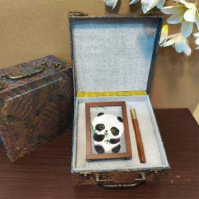 绣美 蜀绣笔筒套盒 高端大气 支持定制