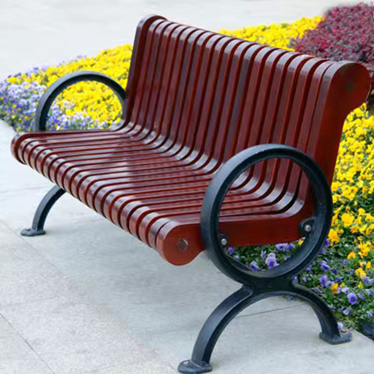 防腐木户外公园椅 多款可选 加厚板材现货休闲椅 工厂直售