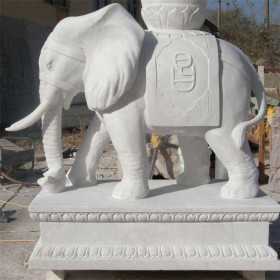 厂家直销雕刻大象 汉白玉石雕大象 支持定制 现货供应