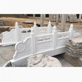 定制仿古石雕栏板 汉白玉大理石栏杆 道路桥梁护栏扶手 可用于景观工程