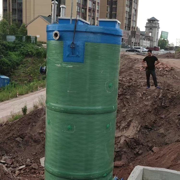 全自动一体化预制泵站 雨水收集玻璃钢地埋式污水提升泵站