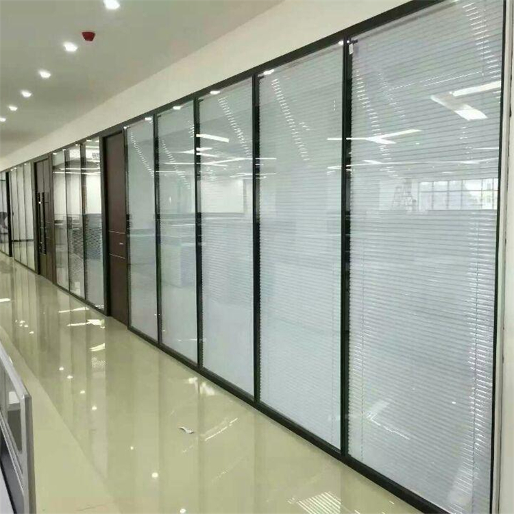 办公隔断 铝合金高隔间中空百叶玻璃隔墙 钢化玻璃隔墙