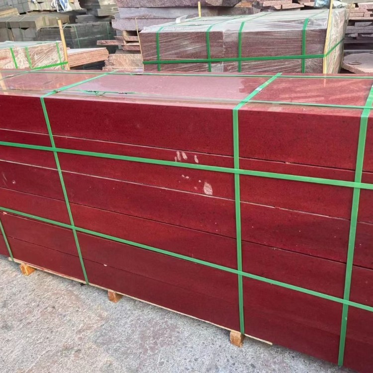 红石材 红色大理石 荔枝面工程板 装饰效果好 经久耐用