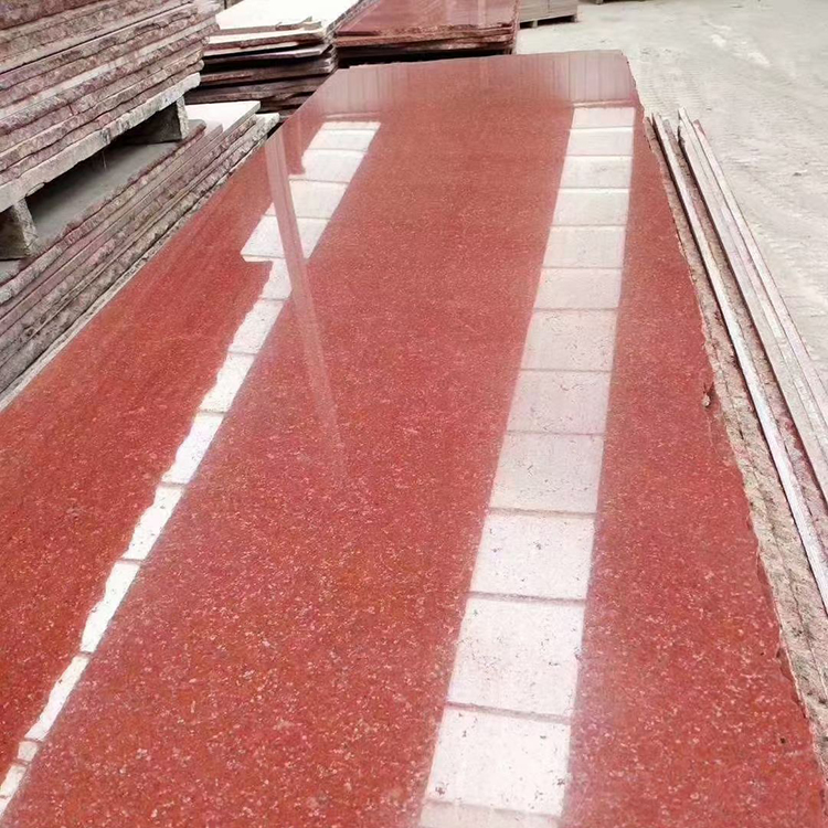 中国红石材光面板 红色干挂光面板 荔枝面外墙干挂