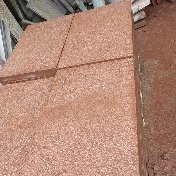 中国红石材荔枝面板 幕墙石材 工程板材定制 祈彩钢
