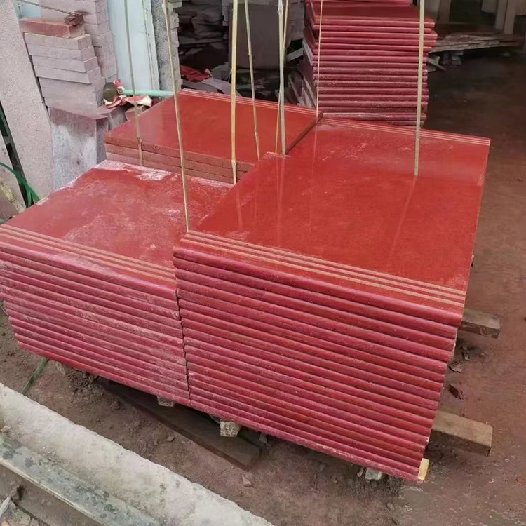 中国红石材抛光板机器切割抗压强度高、纹理自然、质感厚重