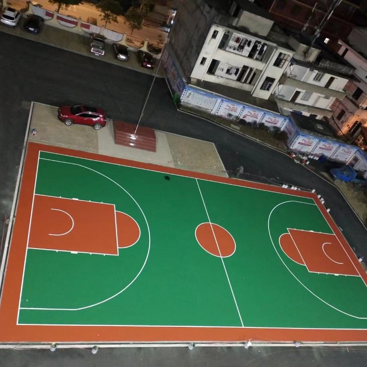 丙烯酸球场施工 篮球场施工 塑胶篮球场 学校运动场 硅PU球场施工 羽毛球场 球场刷漆