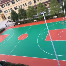 运动球场 塑胶跑道材料 塑胶跑道生产 学校篮球场 球场施工 优质高效